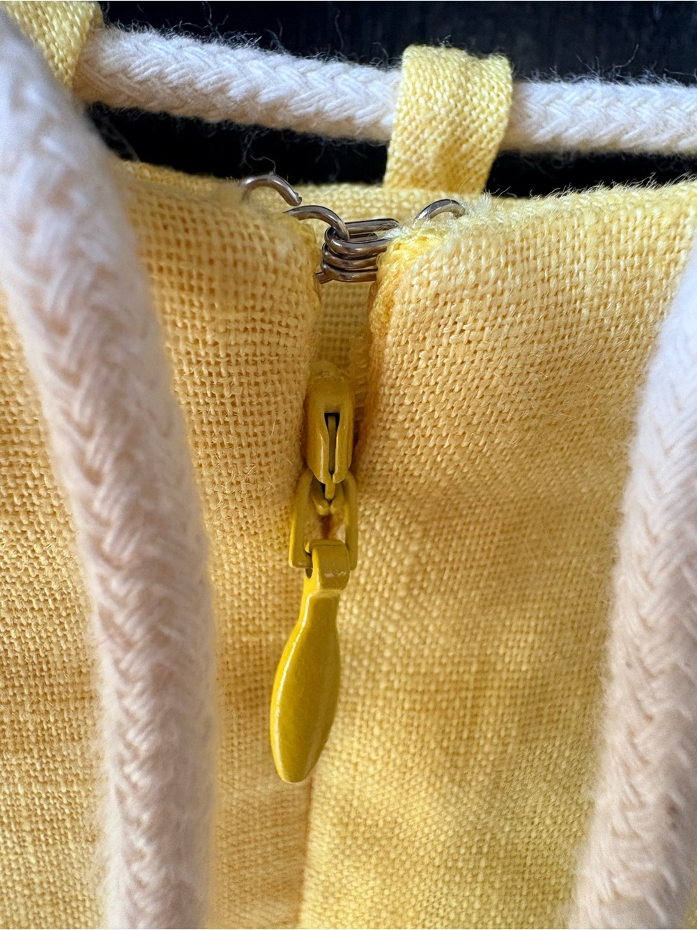STAUD Ariana Yellow Linen Scalloped Hem Mini Skirt Size 6 - Picture 12 of 13
